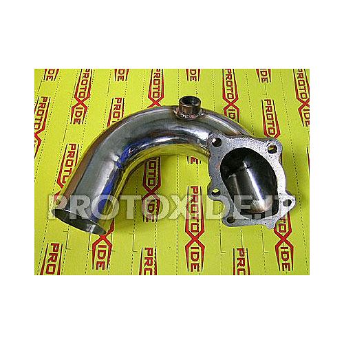 Downpipe d'échappement surdimensionné Fiat Coupè 2000 20v Turbo - GT28 -GTX28 5 cylindres en acier inoxydable Downpipe turbo