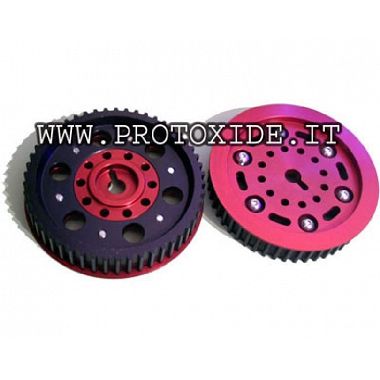 Adjustable pulleys for Lancia Delta 8-16V with scale Adjustable camshaft pulleys, motor pulleys and compressor pulleys