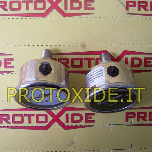 Schroefbare brandstofdrukmeter 1/8 Turbo, benzine, oliedrukmeters
