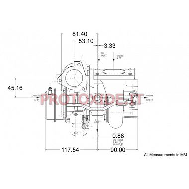 Garrett turbocompressor GT 2560R Turbochargers op wedstrijdlagers