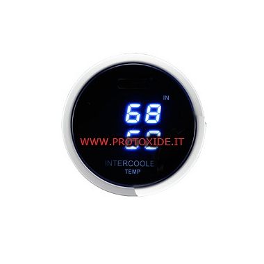 Luchttemperatuurmeter met dubbel display, intercooler, ronde temperatuurmeters van 52 mm