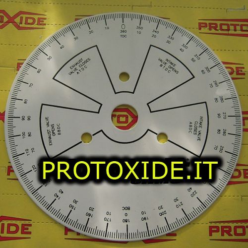 Graduated disc for cam timing - 170mm motor - 180mm protractor Specific tooling Workshop