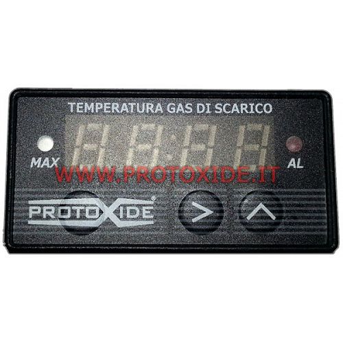 Medidor de temperatura de los gases de escape EGT Kit compacto - memoria de pico completa sonda amarilla K Porta sonda con