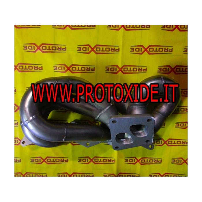 Exhaust manifold Lancia Delta 2000 16v turbo connection Mitsubishi Evo 7- 8- 9 stainless steel Steel exhaust manifolds for Tu...