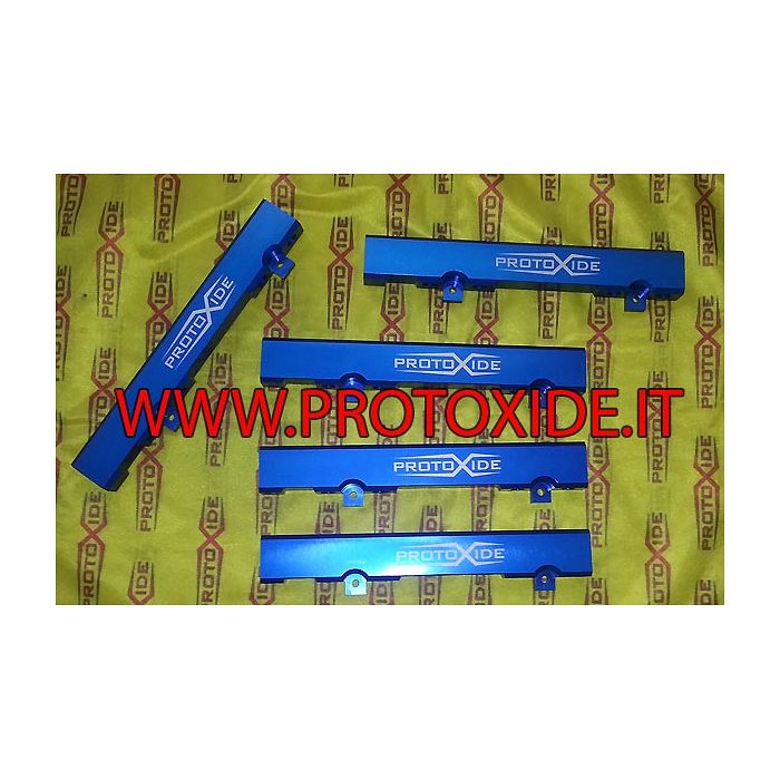 Flauto iniettori maggiorato Fiat Punto Gt - Uno Turbo 1400 - 1600 alluminio ergal Rail Flauti maggiorati per iniettori