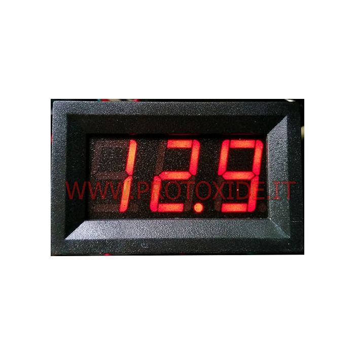 Kırmızı LCD Voltmetre 150V 4-45X27 Volt ve amper