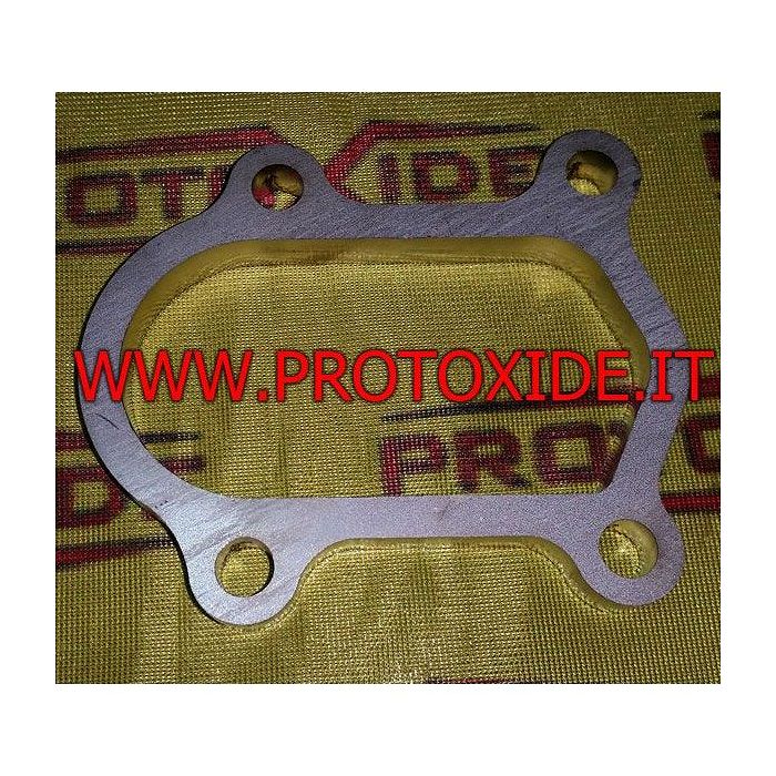 Brida de escape para turbo Mitsubishi TD04 o Garrett GT2056 bajante de 4 agujeros Bridas para turbo, bajante y desagüe