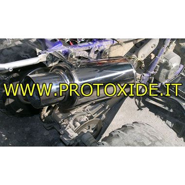 Quad silenciador de escape esporte para Yamaha Raptor 660R - aço inoxidável 700r Silenciadores e escapamentos