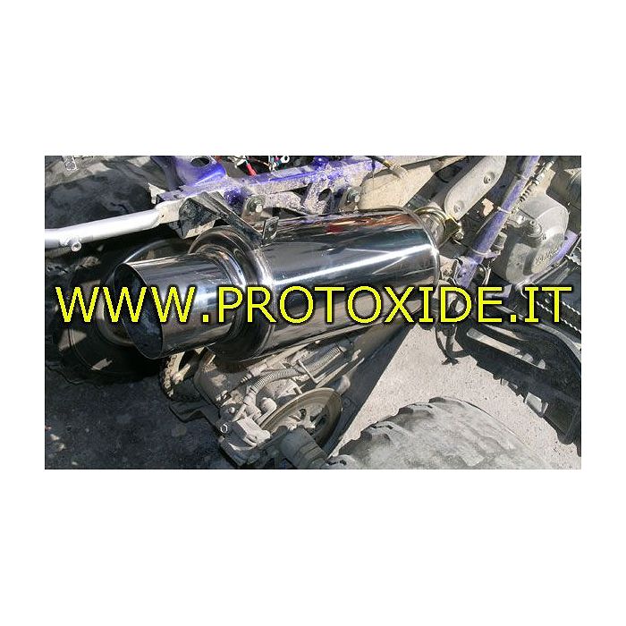 Quad amortizor de zgomot de evacuare sport pentru Yamaha Raptor 660R - 700R din oțel inoxidabil Tobe de eșapament și țevi de ...