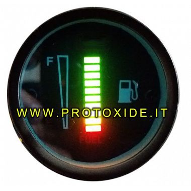 Indicatore manometro livello galleggiante benzina o carburante barra digitale rotondo 52mm Indicatori livello carburante e al...