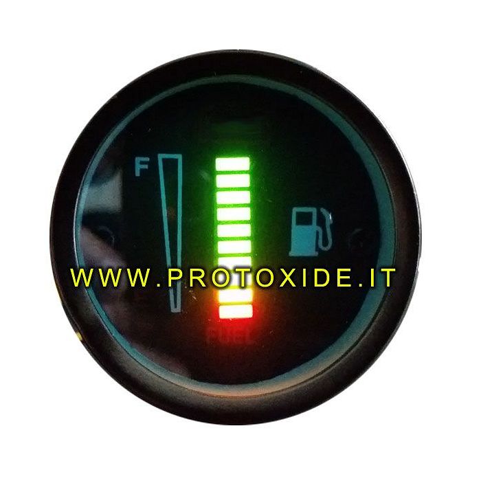 Indicatore manometro livello galleggiante benzina o carburante barra digitale rotondo 52mm Indicatori livello carburante e al...