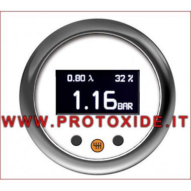 Overboost - Manómetro turbo - Airfuel EN UN INSTRUMENTO 52mm Manómetros Turbo, Gasolina, Aceite