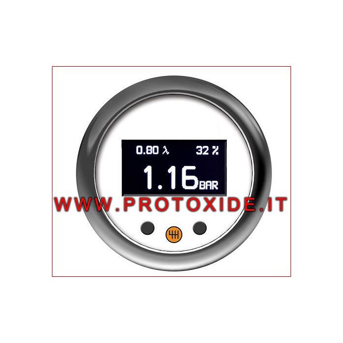 Overboost - Turbo-manometer - Luchtbrandstof IN EEN INSTRUMENT 52 mm Drukmeters Turbo, Benzine, Olie