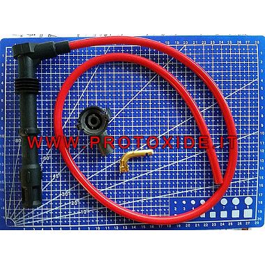 High conductivity red ProtoXide spark plug cable kit made to measure. Spark plug cable - Terminals for DIY