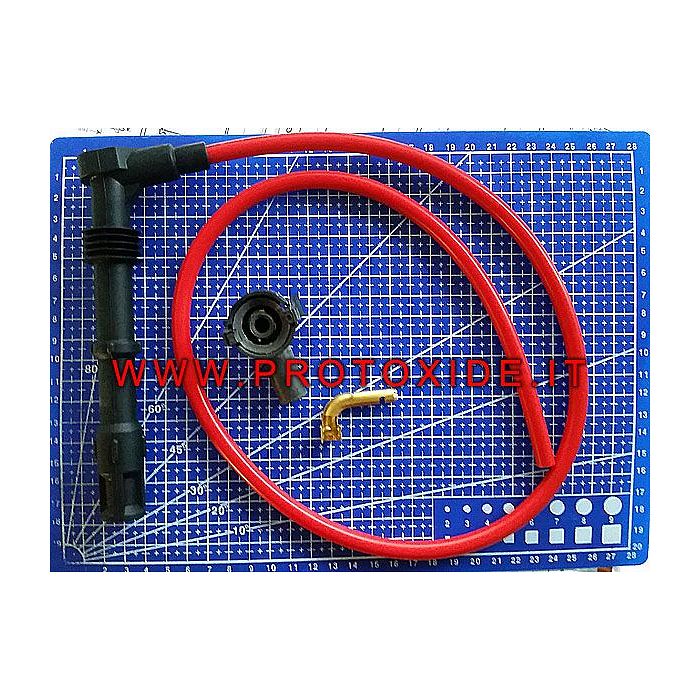 High conductivity red ProtoXide spark plug cable kit made to measure. Spark plug cable - Terminals for DIY