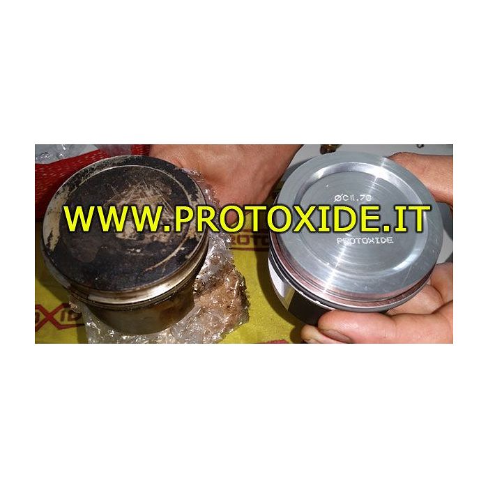 Molded decompressed pistons for Turbo Fire 1000 8V engine transformation Forged Car Pistons