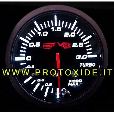 turbo pressure gauge to 3 bar with memory and 60mm Alarm Pressure gauges Turbo, Petrol, Oil