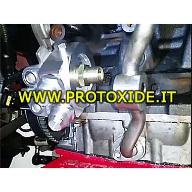 Adattatore sandwich radiatore olio Fiat 500 Abarth T-jet - Fiat Panda 100HP 1200 1400 8-16v Supporti filtro olio e accessori ...