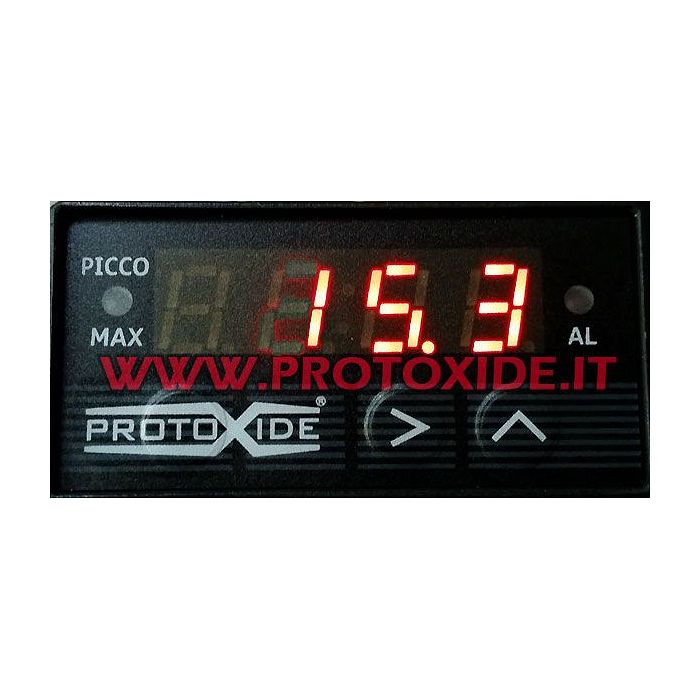 Digital rectangular gauge up to 65 bar - Compact - with peak memory max Pressure gauges Turbo, Petrol, Oil