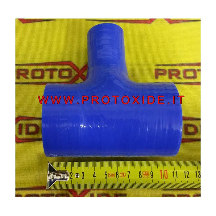 Manicotto silicone blu a T diametro 60mm Manicotti a T in silicone o in acciaio inox