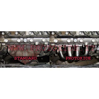 Exhaust manifolds Fiat Panda 100hp 1400 16v 4-2-1 stainless steel without catalytic converter Steel exhaust manifolds for asp...