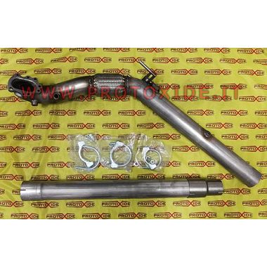 Garrett GT28 Exhaust Downpipe -GTX28 enlarged Audi Volkswagen 2000 TSFI without catalytic converter 76mm with central Downpipe