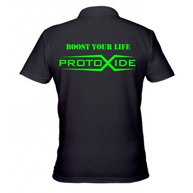 ProtoXide Polo Negre Gadgets de marxandatge de roba ProtoXide