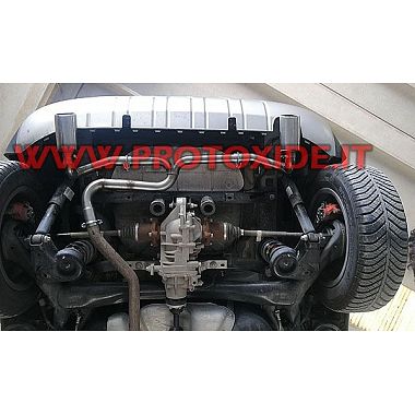 Double rear exhaust muffler Fiat Panda Cross 1300 turbodiesel mj 95hp Mufflers and exhaust pipes