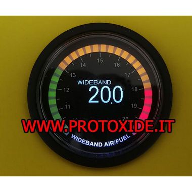 Precision AirFuel com sonda de banda larga AFR SMOKE Medidor estequiométrico de banda larga de 52 mm Carburação do ar