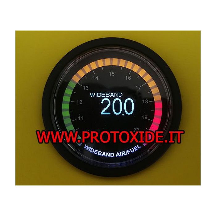 Precision AirFuel with wideband probe AFR gauge SMOKE 52mm wideband stoichiometric Airfuel gauge