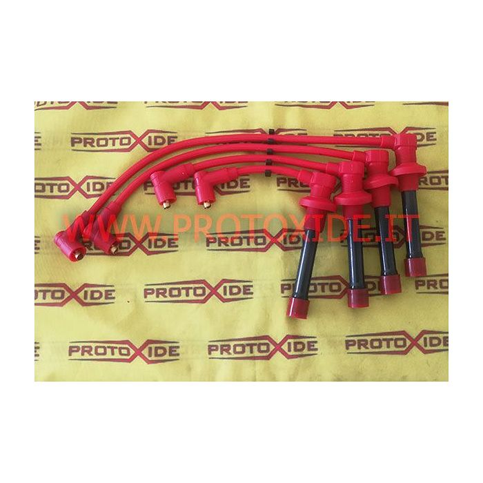 Red spark plug wires Fiat Punto 1.200 16V 1st series sporting high conductivity Specific car spark plug wires