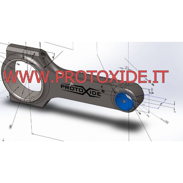 Reinforced steel connecting rods Fiat Coupè Stilo 2400 20v Turbo reinforced 5 cylinder inverted H Inverted H connecting rods