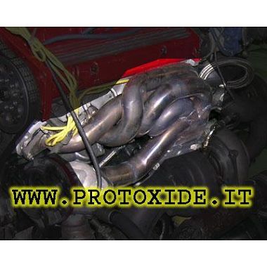 Výfukové potrubí Lancia Delta 2000 16V s vnějším nerezovým připojením wastegate Ocelové výfukové potrubí pro turbobenzínové m...