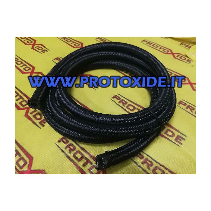 Fuel hose - internal 14mm synthetic rubber oil Fuel pipes - braided oil and aeronautical fittings