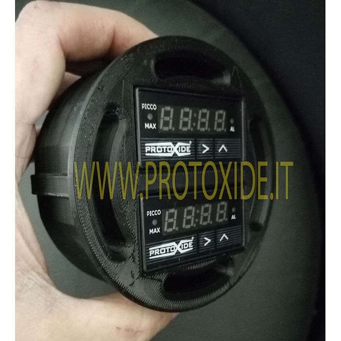 Držalo instrumentov za odvod zraka Fiat 500 Abarth za 2 kompaktna pravokotna instrumenta ProtoXide Nosilci in okvirji za inst...