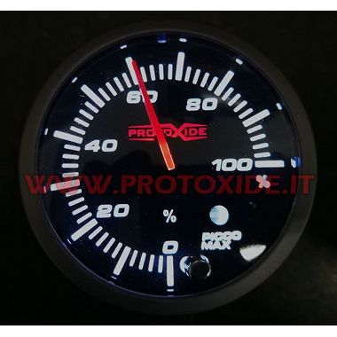 Pressure gauge indicator percentage % throttle opening or other signal 0-5 volt round 60mm 60mm Round Instruments