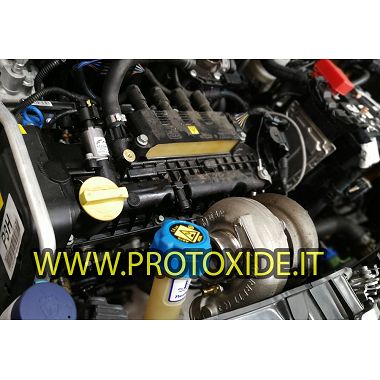 Collecteur d'échappement en acier Turbo Transformation Fiat Panda et Fiat 500 1200- Pompier turbo position haute Collecteurs ...