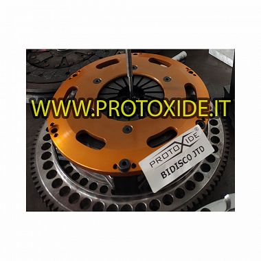 Enmasssvänghjulssats med förstärkt tvåskivs kopparkoppling Fiat Grande Punto Alfa 147 Lancia 1900 2.0- 2.400 JTD 8- 16v stål ...