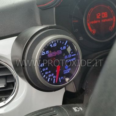 Fiat 500 Abarth dual display trykmåler, udstødningsgas temperatur, AFR, Turbo tryk, olietryk efter eget valg Trykmålere Turbo...