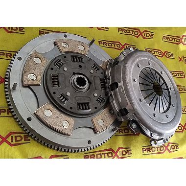 Kit Flywheel steel + copper + clutch pressure plate Fiat Punto GT Steel flywheel kit with reinforced clutch