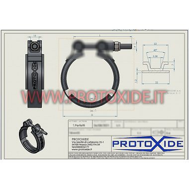 Σφιγκτήρας ζώνης V για Alfa Giulietta QV Alfa 4c 1750 K03 και K04 downpipe Γραβάτες και δαχτυλίδια V-Band