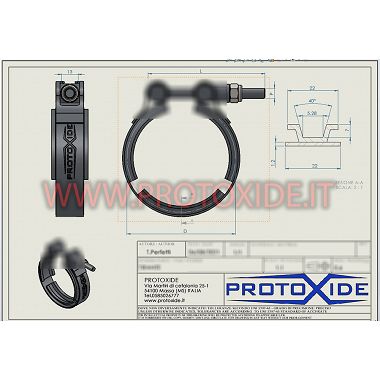 Braçadeira de banda em V em aço inoxidável com fecho de 60 mm a 63 mm Gravatas e anéis V-Band