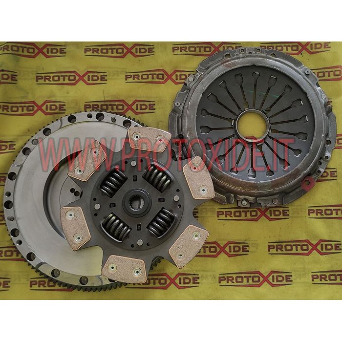 Single mass flywheel kit with reinforced clutch Copper 6 plates Alfa 147 - Alfa Gt 1900 JTD 8-16v Steel flywheel kit with rei...