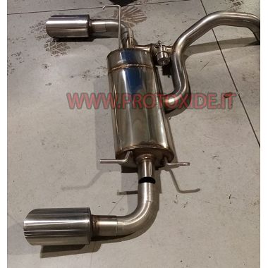 Fiat 500 Abarth Stainless Steel Exhaust with Remote Control Exhaust Valve Mufflers and tailpipes