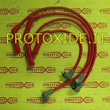 כבלי מצת פיאט פונטו מנוע Fire 1100 - 1200 8V מפיץ אדום מוליכות גבוהה כבלי מצת ספציפיים לרכב