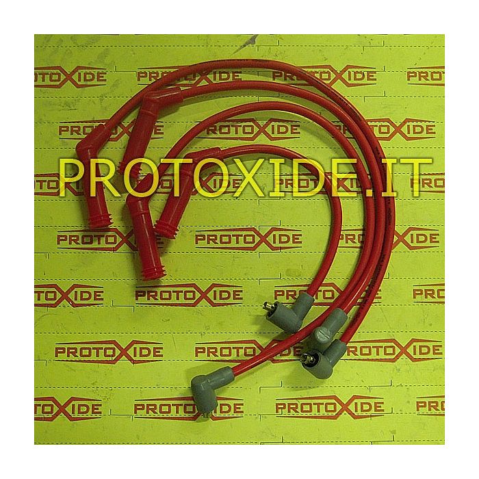 חוטי מצתים לפיאט פונטו כבאית 1100 - 1200 8V מוליכות גבוהה מפזר אדום חוטי מצתים ספציפיים לרכב