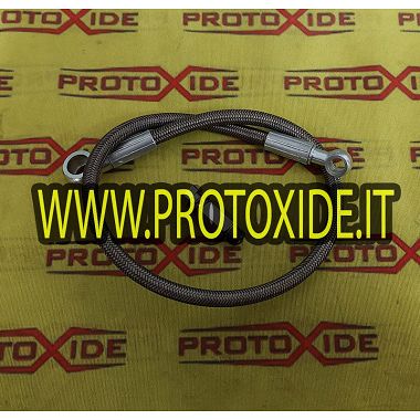 Oil delivery pipe in metal braiding Punto GT - Fiat Uno Turbo monobloc 1600 8v Oil pipes and fittings for turbochargers