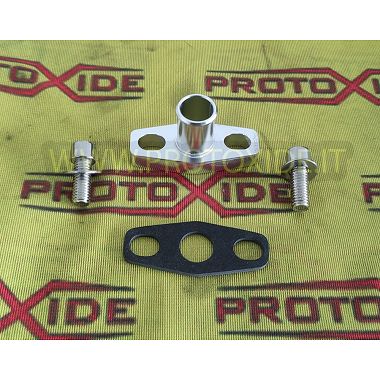 Accesorio de drenaje de aceite de aluminio para turbocompresores Garrett GT - GTX Mitsubishi TD04 con junta de 16 mm Tubos de...