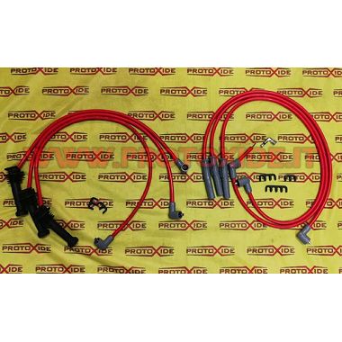 Alfa Romeo GTV V6 Turbo first series red high conductivity spark plug cables 7 spark plug cables Specific spark wire plug for...