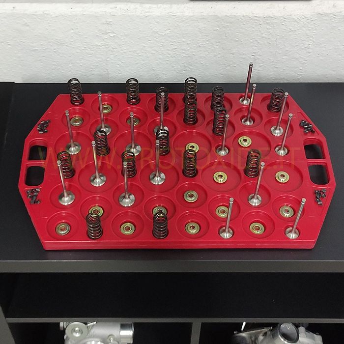 Контейнерна опора за клапани, клапанни пружинни плочи, червени Специфично оборудване